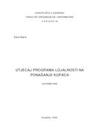 Utjecaj programa lojalnosti na ponašanje kupaca