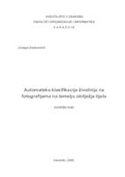 Automatska klasifikacija životinja na fotografijama na temelju obilježja tijela