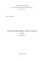 3D model HNK Zagreb u alatu 3d studio max