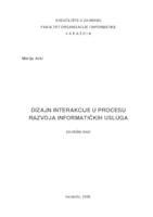 Dizajn interakcije u procesu razvoja informatičkih usluga