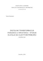 Digitalna transformacija poduzeća u Hrvatskoj - Studije slučaja