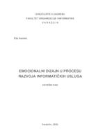 Emocionalni dizajn u procesu razvoju informatičkih usluga