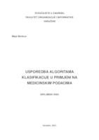 Usporedba algoritama klasifikacije u primjeni na medicinskim podacima