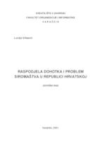 Raspodjela dohotka i problem siromaštva u Republici Hrvatskoj