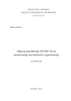 Utjecaj pandemije COVID-19 na poslovanje suvremenih organizacija