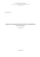 Analiza komunikacije političkog sadržaja na Twitteru