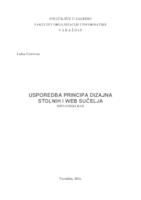 Usporedba principa dizajna stolnih i web sučelja