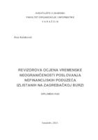 Revizorova ocjena vremenske neograničenosti poslovanja nefinancijskih poduzeća izlistanih na Zagrebačkoj burzi