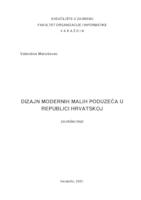 Dizajn modernih malih poduzeća u Republici Hrvatskoj