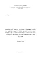 Povijesni pregled i analiza metoda umjetne inteligencije primijenjenih u modeliranju igrača računalnih igara