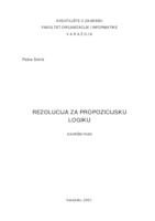 Rezolucija za propozicijsku logiku