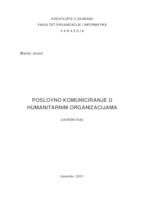 Poslovno komuniciranje u humanitarnim organizacijama