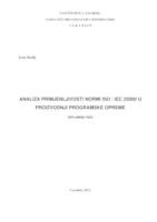 Analiza primjenljivosti normi ISO / IEC 25000 u proizvodnji programske opreme 