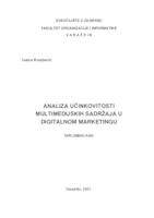 Analiza učinkovitosti multimedijskih sadržaja u digitalnom marketingu