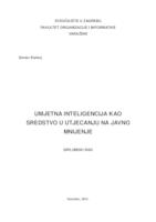 Umjetna inteligencija kao sredstvo u utjecanju na javno mnijenje