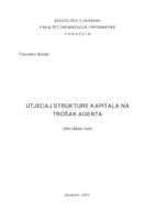 Utjecaj strukture kapitala na trošak agenta