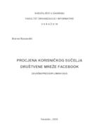 Procjena korisničkog sučelja društvene mreže Facebook