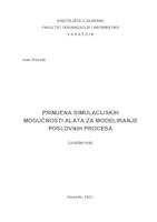 Primjena simulacijskih mogućnosti alata za modeliranje poslovnih procesa