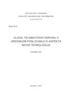 Uloga telematičkih servisa u uredskom poslovanju s aspekta novih tehnologija