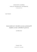 Automatizirani robotski proces praćenja IR objekta unutar određenih granica