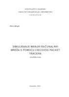 Simuliranje manjih računalnih mreža s pomoću Ciscovog Packet tracera