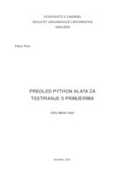 Pregled python alata za testiranje s primjerima