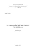 Automatska klasifikacija lica prema obliku