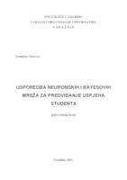 Usporedba neuronskih i Bayesovih mreža za predviđanje uspjeha studenata