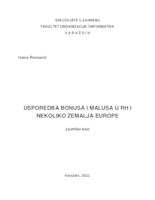 Analiza sustava bonusa i malusa u Republici Hrvatskoj i Europi