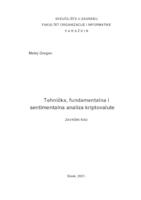 Tehnička, fundamentalna i sentimentalna analiza kriptovalute