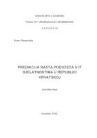 Predikcije rasta poduzeća u IT djelatnostima u Republici Hrvatskoj