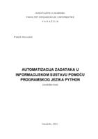 Automatizacija zadataka u informacijskom sustavu pomoću programskog jezika Python