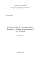 Utjecaj zemlje podrijetla kao elementa marke na percepciju potrošača