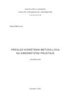 Pregled korištenih metoda lova na kibernetičke prijetnje