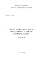 Analiza upravljanja rizicima povezanima sa sustavom stambene štednje