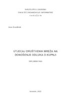 Utjecaj društvenih mreža na donošenje odluka o kupnji