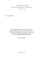 Skladištenje podataka i poslovna inteligencija na platformi Snowflake