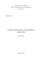 Vizualno skriptiranje u programskom alatu Unity