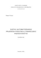 Sustav automatiziranog prijenosa podataka u financijsko knjigovodstvo