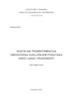 Digitalna transformacija omogućena dijeljenjem podataka kroz lanac vrijednosti