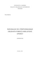 Računalni vid i prepoznavanje objekata pomoću biblioteke OpenCV