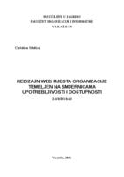 Redizajn web mjesta organizacije temeljen na smjernicama upotrebljivosti i dostupnosti