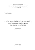 Utjecaj ekonomije dijeljenja na tržište prijevoza putnika u Republici Hrvatskoj