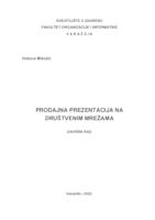 Prodajna prezentacija na društvenim mrežama