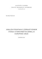 Analiza podataka o zdravstvenom stanju stanovništva zemalja Europske unije