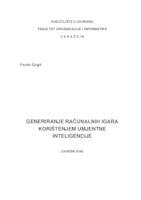 Generiranje računalnih igara korištenjem umjetne inteligencije