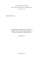 Uvođenje ERP sustava u poslovanje poduzeća