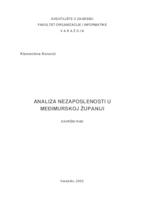 Analiza nezaposlenosti u Međimurskoj županiji