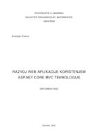 Razvoj web aplikacije korištenjem ASP.NET Core MVC tehnologije