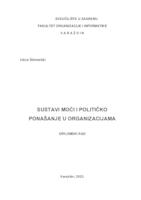 Sustavi moći i političko ponašanje u organizacijama